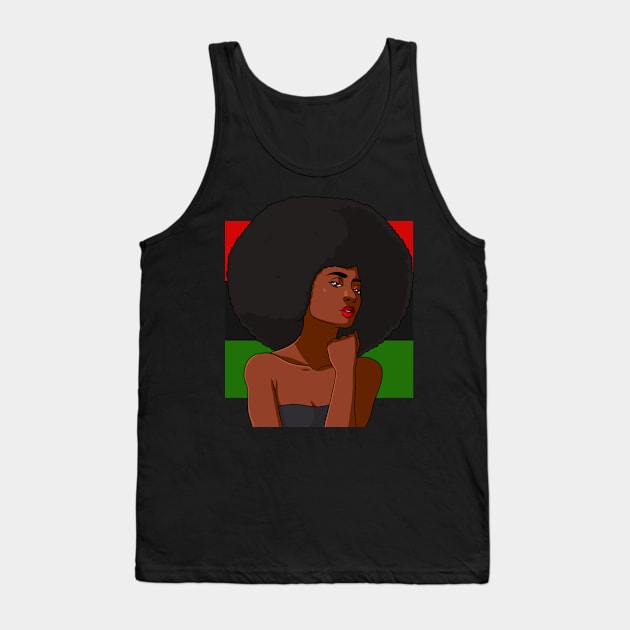 Melanin Queen Black Girl Magic Pride Tank Top by Noseking